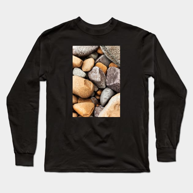 Volcanic Cobble Stones Long Sleeve T-Shirt by textural